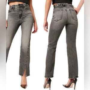 Good American Gray Flare Jeans